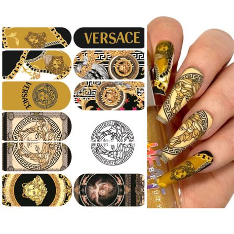 stickers versace|versace nail stickers.